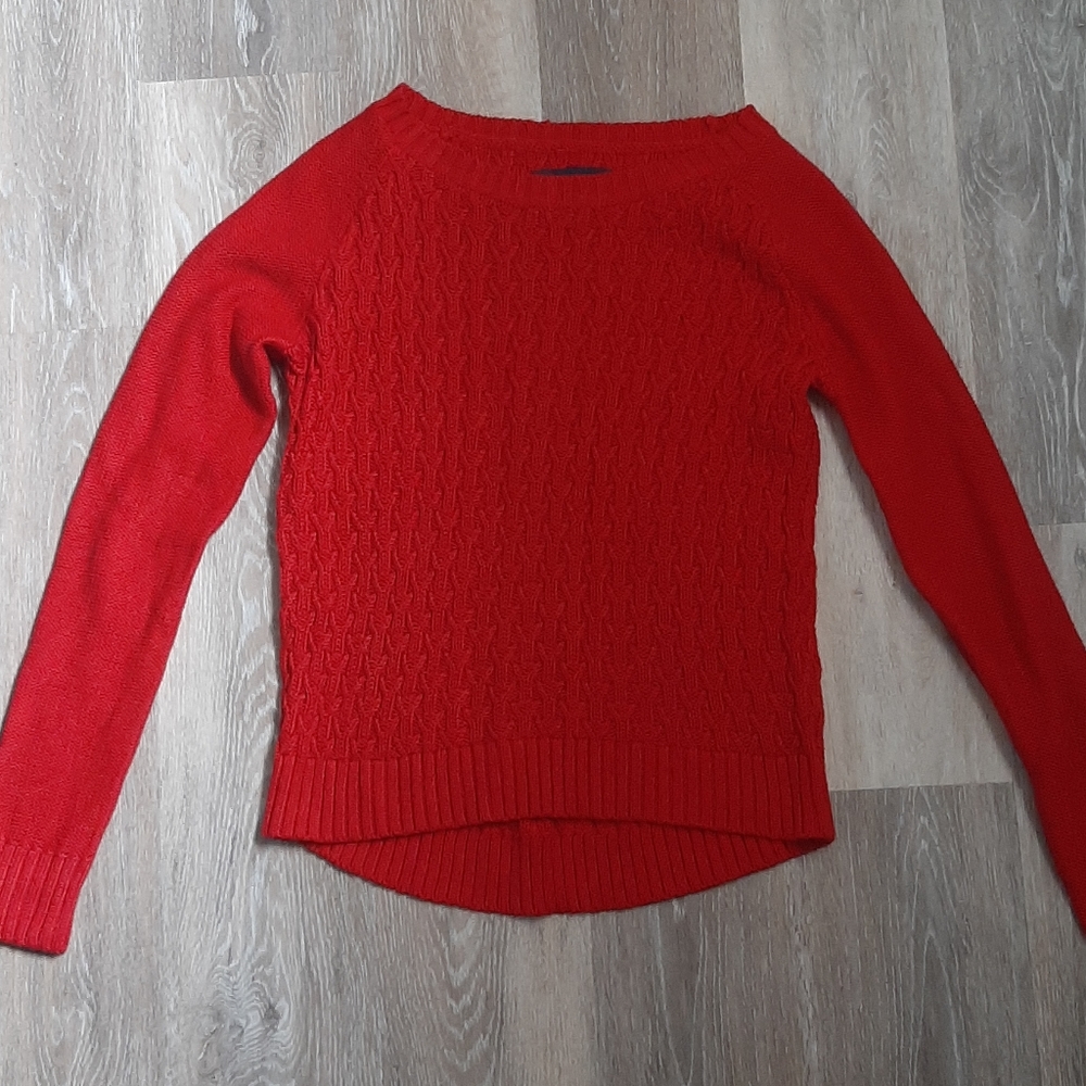 Red knit sweater
